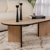 Image de Wooden Art - Table basse Sable sapphire oak/black - 119x40x60 cm OS