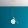 Image de Opviq Suspension Dolunay, 25 cm de long, doré, verre, E27