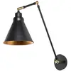 Image de Opviq Applique murale Berceste 7956, noir/doré, hauteur 56 cm