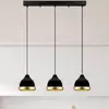 Image de Opviq Suspension Yildo, linéaire, à 3 lampes, noir/doré, métal