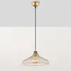 Image de Opviq Suspension Depay, dorée, à 1 lampe, métal, Ø 36 cm, E27