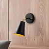 Image de Opviq Applique murale Evander, noir/doré, métal, hauteur 21 cm, E27