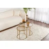 Image de Esprit Living - Ensemble de tables basses Aurum 60x42 doré/bronze OS