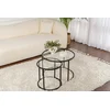 Image de Esprit Living - Ensemble de tables basses Aurum 60x42 noir/transparent OS
