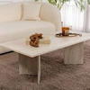 Image de Homitis - Table basse Sabin travertin - 119x40x60 cm OS