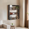 Image de Homitis - Etagère murale Cm-067-A noire - 73x14x90 cm OS