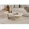 Image de Homitis - Table basse Ovalis travertin - 130x40x65 cm OS