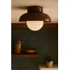 Image de Opviq - Applique murale Hand T noyer/blanche - 34 x 47.5 x 16 cm OS