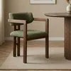 Image de Homitis - Chaise Toscane vert/noyer foncé - l. 54 cm x H. 76 cm x P. 54 cm OS