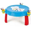 Image de DOLU 3-in-1-Aktivitäts-Sand- und Wasserspieltisch   Aktivitätstisch für drinnen und draußen mit Deckel für Kinder im Alter Von 2 BIS 8 Jahren, Blau/Rot