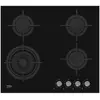 Image de Table Verre Gaz 60cm 4 Foyers Noir - HILW64222S