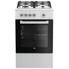 Image de BEKO - Cuisinière gaz - FSG52000DWC - Blanche - 60P x 50l x 85H centimètres