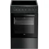 Image de Beko FSS57100GAC - Cuisinière - pose libre - largeur : 50 cm - profondeur : 60 cm - hauteur : 85 cm - avec système auto-nettoyant - anthracite en occasion ou reconditionné