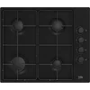 Image de Table De Cuisson Gaz 61cm 4 Feux 7900w Noir - HIGG64123SB