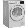 Image de Beko B3T42239 Sèche-linge 8 kg, chargement frontal, pompe à chaleur, convient aux personnes allergiques, 15 programmes, fonction vapeur, écran multifonction, tambour doux Aquawave, blanc