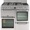 Image de Piano de cuisson Leisure CK100F324X - Inox - Classe énergétique A / Plaque Gaz / Four Electrique Grill + Convection + Chaleur pulsée - Email lisse + Catalyse