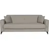 Image de Canapé convertible 3 places - BERGAMO - Tissu beige - 2 coussins - coffre de rangement - 230 x 85 x 89 cm