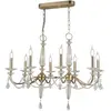 Image de Lucea Lustre Adone, linéaire, à 8 lampes, laiton, verre cristal