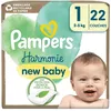 Image de Pampers Harmonie Baby Lot de 22 couches Taille 1 2 kg à 5 kg