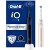 Image de Oral-B iO Series 2 Duo Pack Brosse à Dents Électrique/Brosse à Dents Électrique, 2 Brossettes, 3 Modes de brossage pour Soins Dentaires, Technologie Magnétique Conçu par Braun, Night Black/Calm Pink