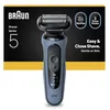 Image de Braun Rasoir électrique pour homme Series 5, 52-A1000s, bleu - Rasoir électrique sans fil, tondeuse à barbe avec batterie de 50 min, étanche, fabriqué en Allemagne, avec capuchon de protection et