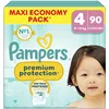 Image de Pampers Premium Protection Taille 4, 90 Couches, 9kg-14kg, Double Protection Pour La Peau Et Contre Les Fuites