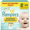 Image de Pampers Premium Protection Taille 2, 117 Couches, 4kg-8kg, Double Protection Pour La Peau Et Contre Les Fuites