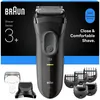 Image de Braun Série 3 Rasoir électrique 3 lames flexibles MicroComb Accessoire de tondeuse à barbe haute performance Rasoir à sec pour homme Fabriqué en