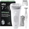 Image de Braun Epilateur Electrique Femme Silk Epil 7 7-241, Argent | Etanche, sans Fil, Embout Rouleau de Massage, Coffret Epilation avec Tondeuse Intime, Tête de Rasage