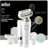 Image de Braun Silk·épil 9 Flex SkinSpa Épilateur pour femme, tout-en-un avec tête flexible à 360° pour une épilation facile, humide et sec, peau lisse longue durée avec tondeuse pour le corps, 9-481 3D, doré
