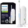 Image de Philips Sonicare ProtectiveClean 5100, Brosse à dents électrique sonique avec 3 modes de brossage, capteur de pression, minuterie et étui de voyage, blanc, modèle HX6859/29