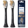 Image de Philips Sonicare Lot de 2 têtes de brosses à dents électriques soniques A3 Premium All-in-One pour la santé complète, Noir (Modèle HX9092/11)