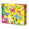 Image de SES Creative - Kit Moulage Plâtre Papillons - 6 Couleurs de Peinture + Pinceau + Paillettes - Activité Créative Enfants 5+