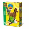 Image de Moulage et peinture - Cheval - SES CREATIVE - Moule latex support de séchage plâtre peinture et pinceau inclus