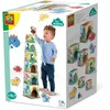 Image de Tour de blocs à empiler avec figurines de dinosaures - Jeu dadresse - SES CREATIVE - Tour empilable avec 3 figurines de dinosaures.