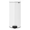 Image de Brabantia 111785 New Icon Poubelle à Pédale Acier Inoxydable Blanc 30 x 34 x 67,5 cm 30 L