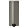 Image de Poubelle de cuisine manuelle BRABANTIA à pédale NewIcon 30L Platinium