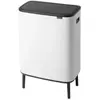 Image de Poubelle de cuisine tri sélectif BRABANTIA Bo Touch Bin Hi 2x30L Blanc