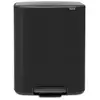 Image de Poubelle rectangulaire à pédale avec 2 compartiments Bo noire 60 L Brabantia