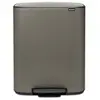 Image de Brabantia - 211546 - Poubelle à pédale Bo, avec 2 seaux intérieurs, 2 x 30L - Platinium