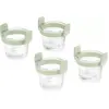 Image de Lot LEKUE x4 mini plat en verre rond pour airfryer