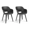 Image de Chaises dextérieur Akola - Keter - Lot de 2 - Graphite - Résine - Ergonomique