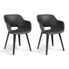 Image de Keter Chaises d'extérieur Akola lot de 2 Graphite