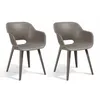 Image de Chaises dextérieur Akola - Keter - Lot de 2 - Résine - Cappuccino - Robuste et léger