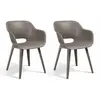 Image de Keter Chaises d'extérieur Akola lot de 2 Cappuccino