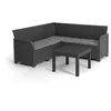 Image de Salon de jardin - résine aspect rotin tressé- Allibert by KETER - 5 personnes - SanRemo - Gris graphite