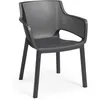 Image de Keter Chaise de Jardin Elisa - Lot de 6 - Anthracite