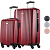 Image de Slazenger Lot de Valise de Voyage 2 Pièces - Trolley Bagage à Main et Grande Valise - Set Valise Rigides en ABS - avec roulettes 360° et Serrure à Combinaison - Valise à roulettes - Rouge