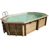 Image de Piscine Bois AZURA UBBINK Allongée en Kit 550x355x120 cm Liner Sable