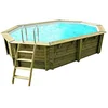 Image de Ubbink - Piscine bois Océa 5,50 x 3,55 x 1,20 m - Liner gris